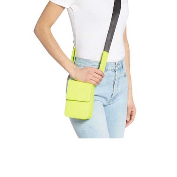 BP Women's Neon Croc Embossed Crossbody Bag with Adjustable Strap 6.5” X 4.5” - Picture 1 of 13